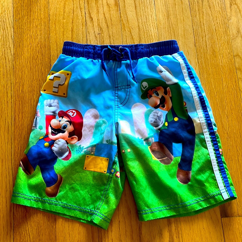 New Without Tags Super Mario Swim Trunks